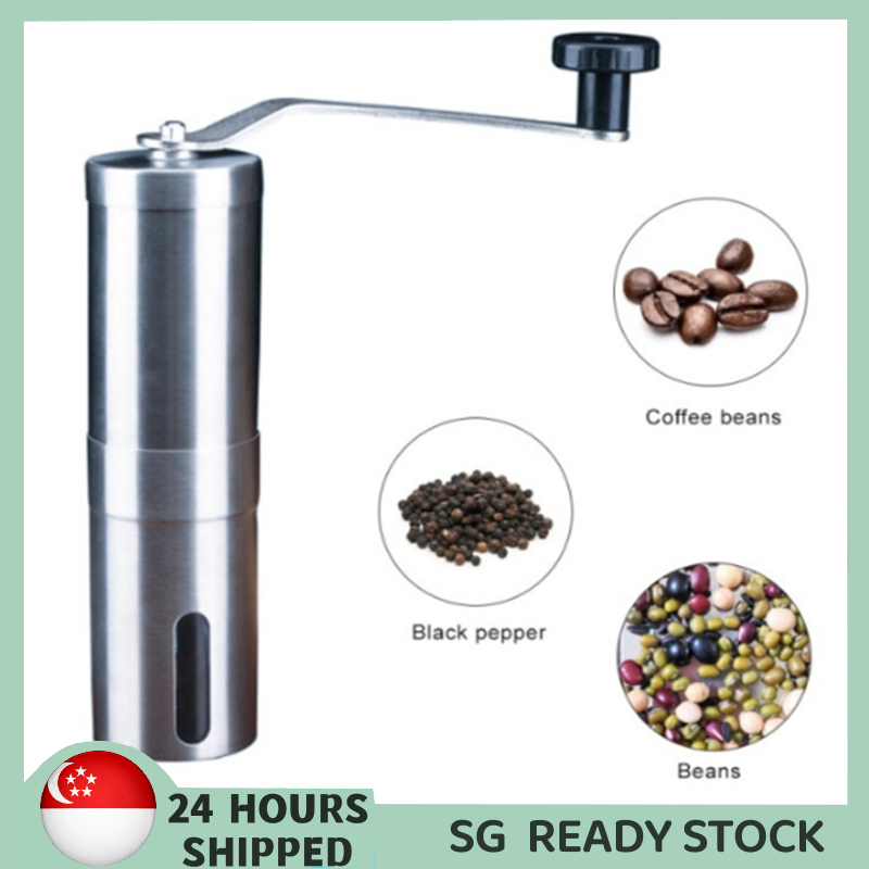 SG READY STOCK】Portable Manual Stainless Steel Coffee Grinder - Main Image