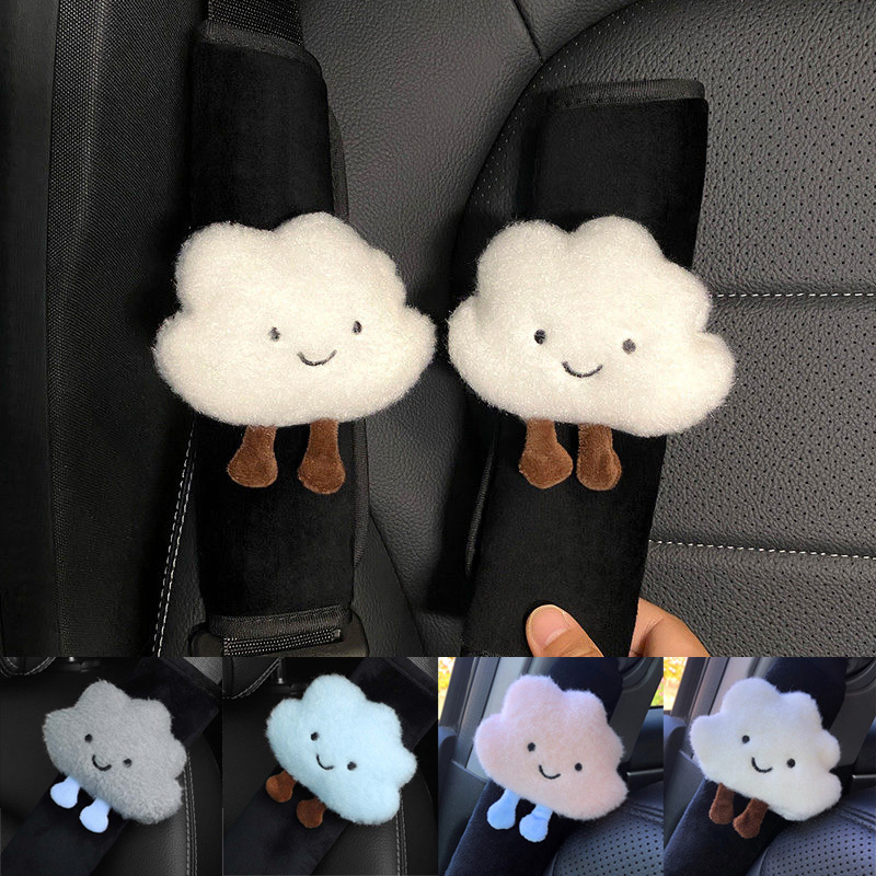 Car Styling Seat Belt Cover Shoulder Strap Harness Cushion Cartoon Cloud Car Seatbelt Shoulder Pad Protector Auto Neck Support - View #6