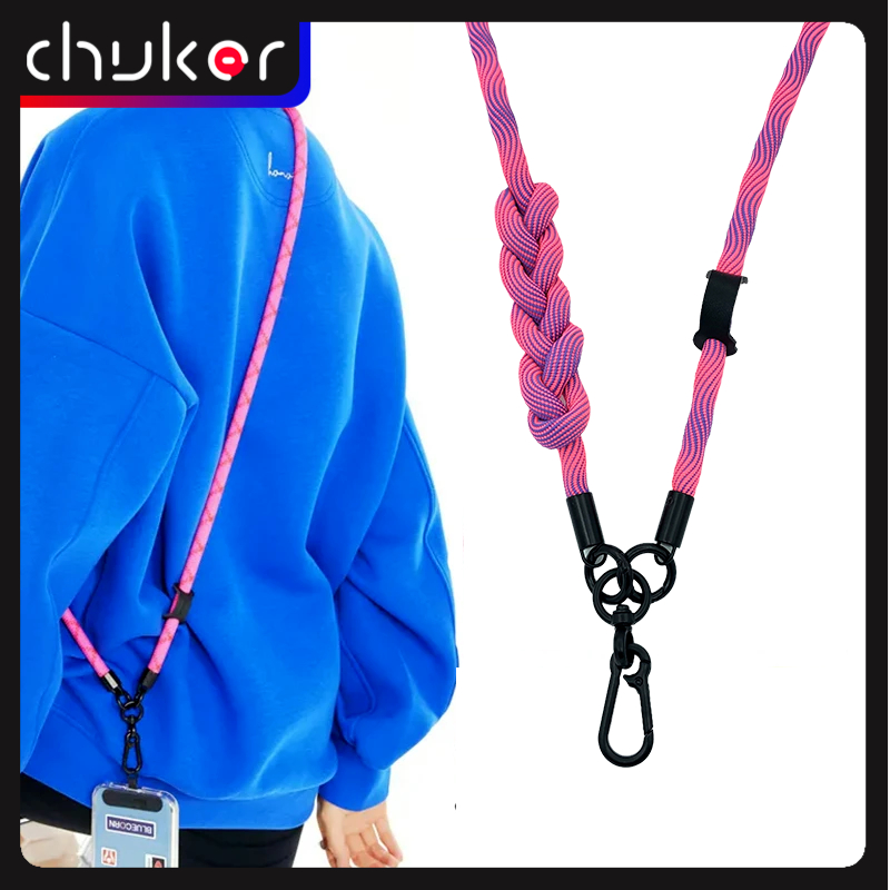 7mm Universal Mobile Phone Lanyard with Card Tether Patches Adjustable ...
