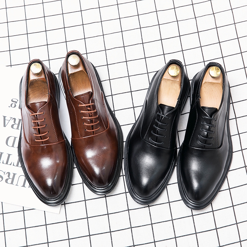 Luxury Genuine Leather Men's Shoes Men Classic Black/Brown Formal Shoes ...