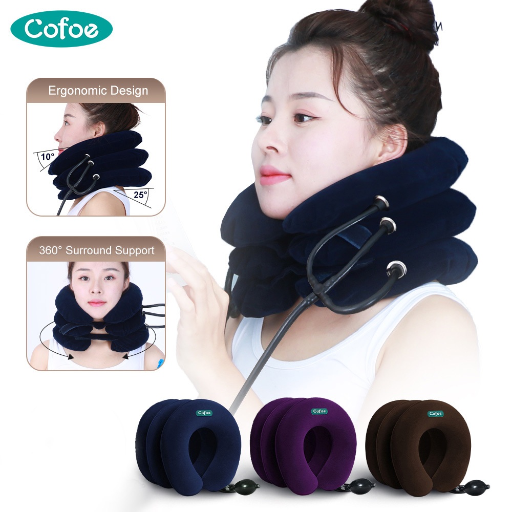 Cofoe Inflatable Neck Brace Support Cervical Collar Air Traction Device ...