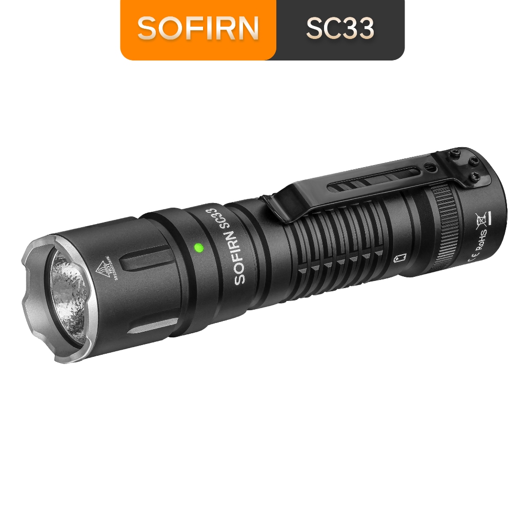 Sofirn SC33 Cree XHP70.3 HI LED Flashlight 5200lm Powerful 21700 USB C ...