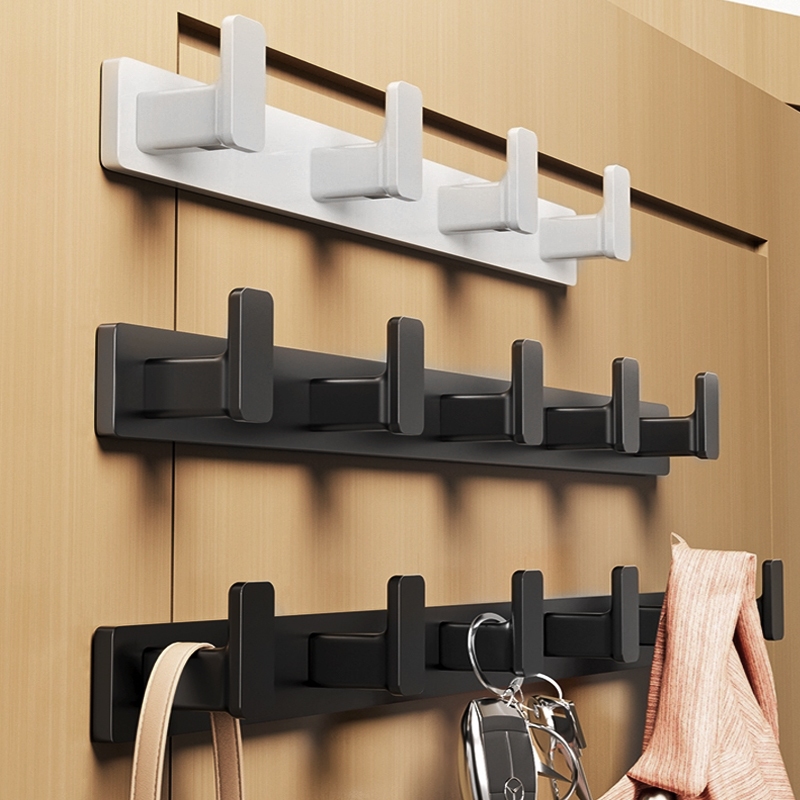 YUN JIE YA Space Aluminum Kitchen Bathroom Clothes Hooks Storage Rack ...