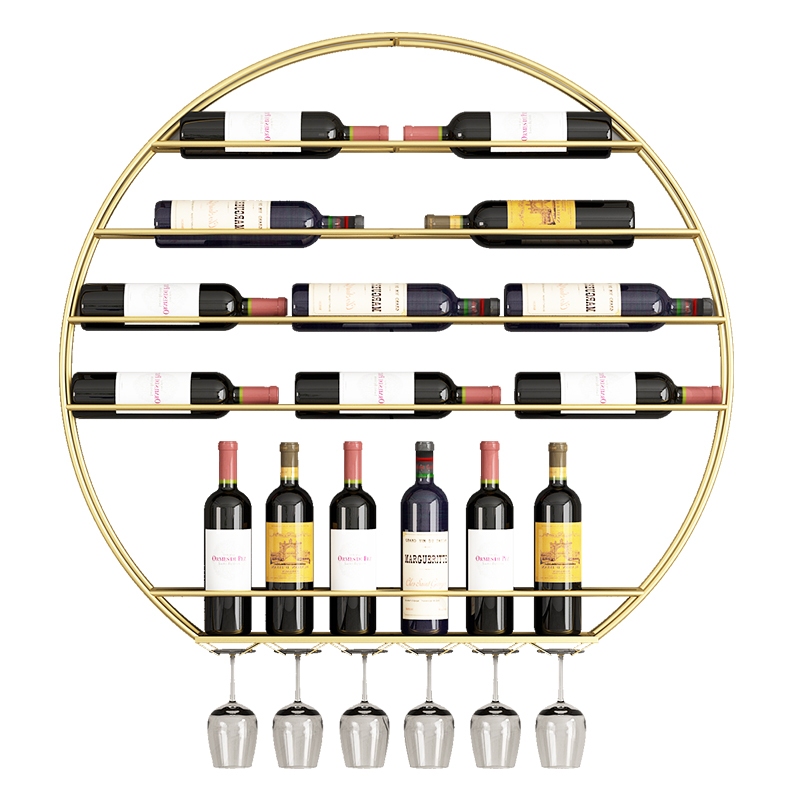 Wall mounted red wine rack, red wine hanging display rack, wine glass ...