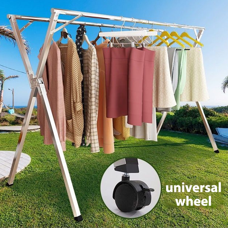 JINQUANJIA Foldable Drying Rack Extendable x Rack - Clothes Laundry ...