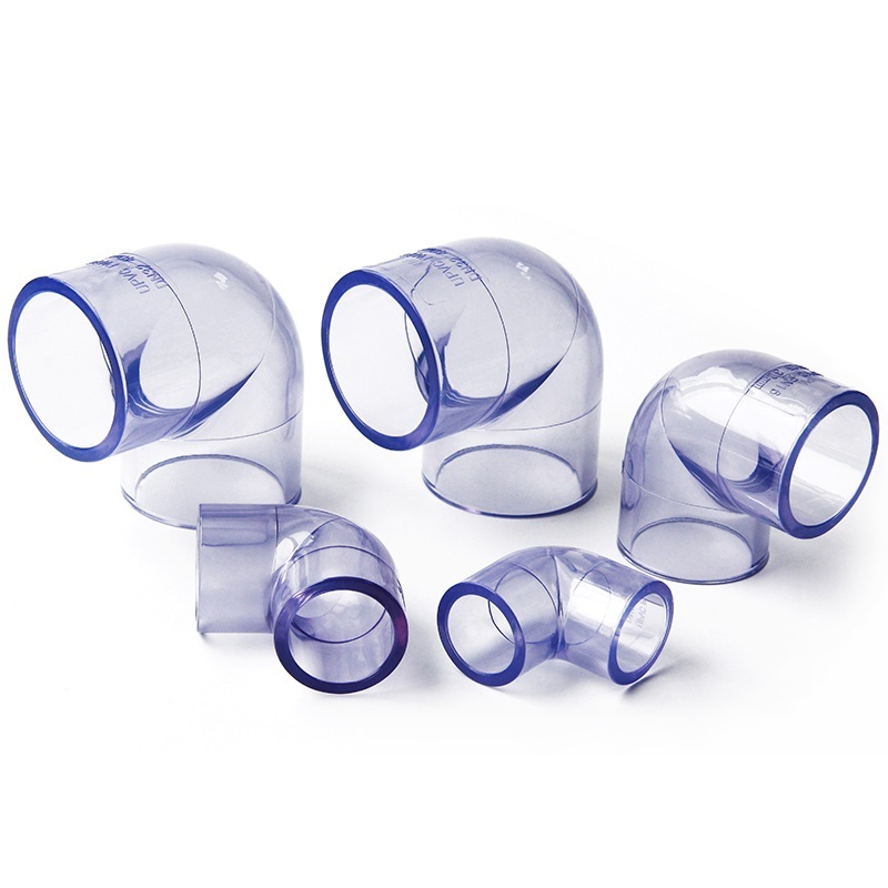 1pc 40-90mm PVC Transparent 90/45 Degree Elbow Connector DIY Fish Tank ...