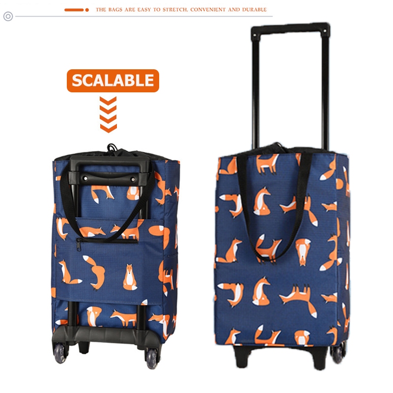 [LOCAL Trolley With Wheels Supermarkets Trolley Bag