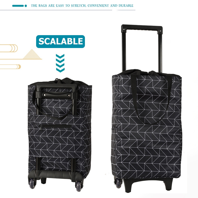 [LOCAL Trolley With Wheels Supermarkets Trolley Bag