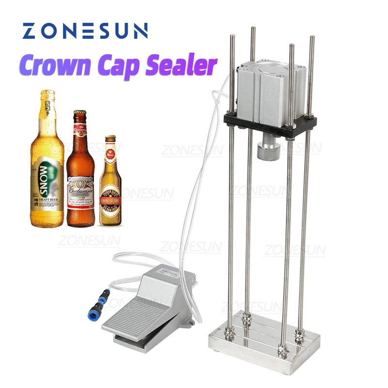 ZONESUN Pneumatic Steamwater Carbonated Drinks Beer Soda Bottle Capper