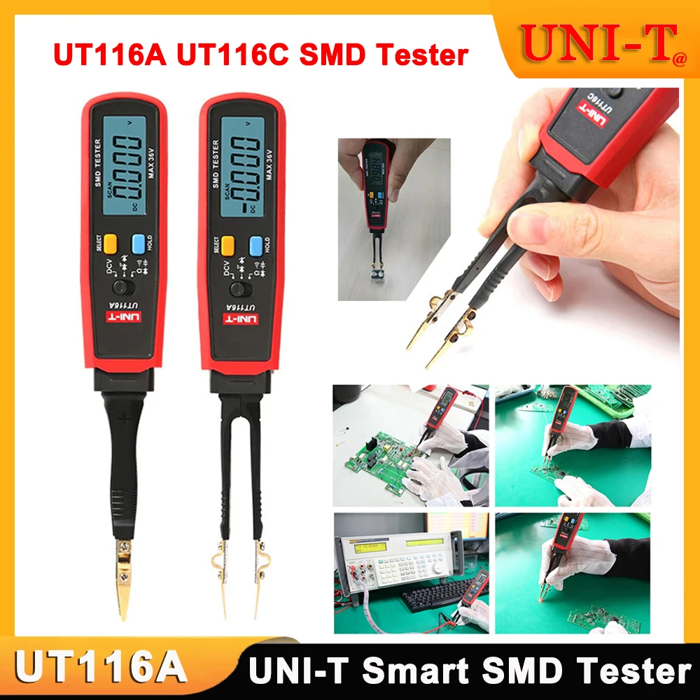 UNI-T UT116A UT116C Digital Tweezers Smart SMD Tester Electrical ...