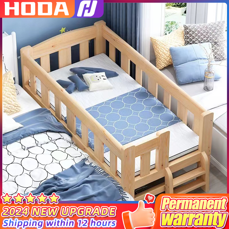 Bed Frame Bed Attached Baby Cot Modern Baby Bedroom Bedside Crib