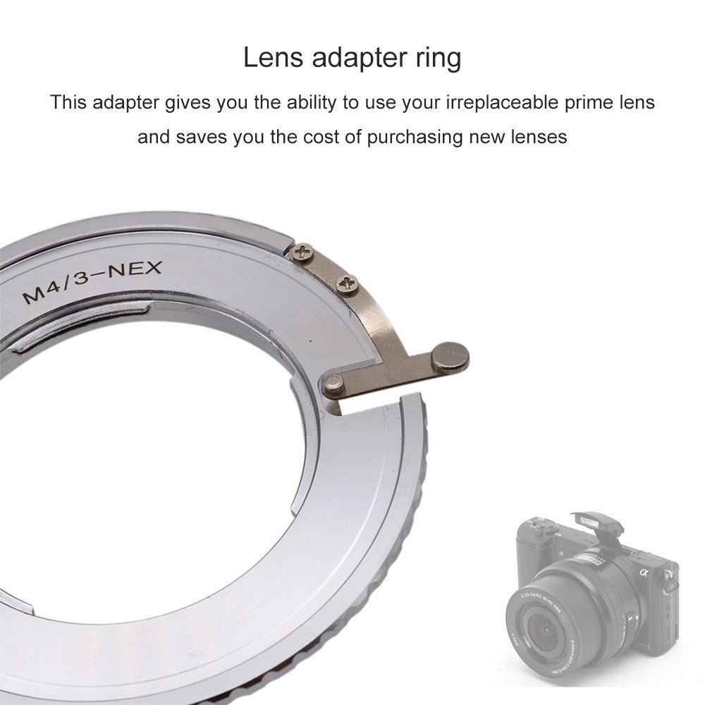 Fittings4you M4/3 To Sony NEX Lens Adapter - Mount MFT Lens On E-Mount Camera, 2-Year Warranty