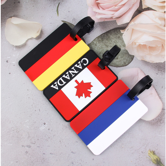 Fashion Flag Tags ravel Bag Tag PVC Soft Boarding Pass Suitcase Tag ...