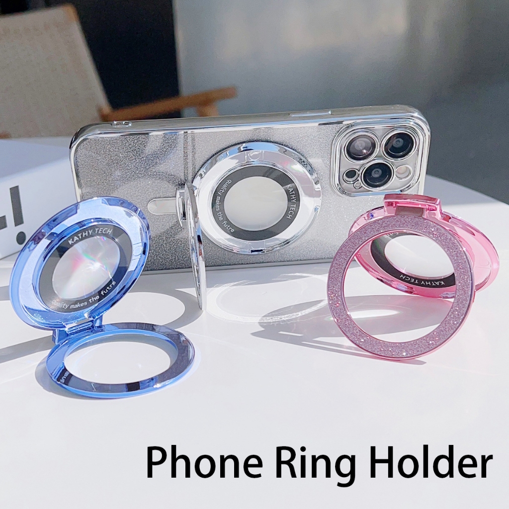 Cell Phone Ring Holder Stand Transparent Finger Grip Kickstand