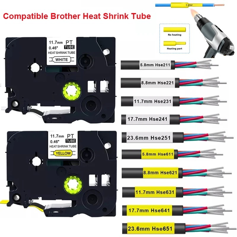 5-8-8-8-11-7mm-heat-shrink-tube-tape-compatible-with-brother-hse-tape