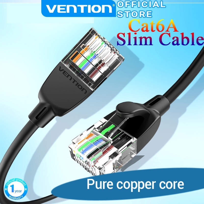 Vention Cat6a Ethernet Ultra Slim 10 Gigabit Rj45 Network Patch Cord ...