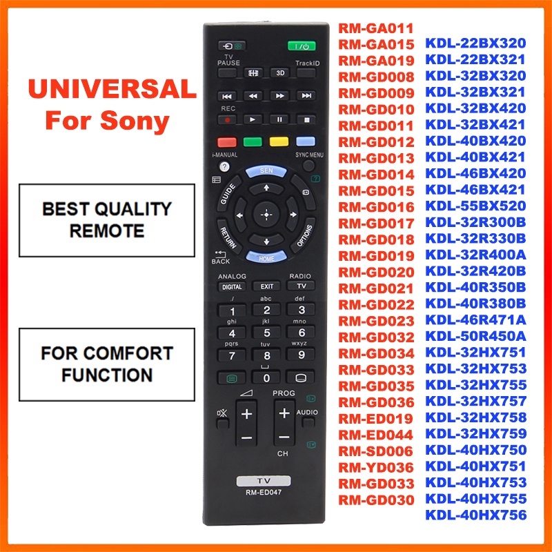 Universal Remote Control RMED047 For SONY Smart Tv RMGD020 RMGD021