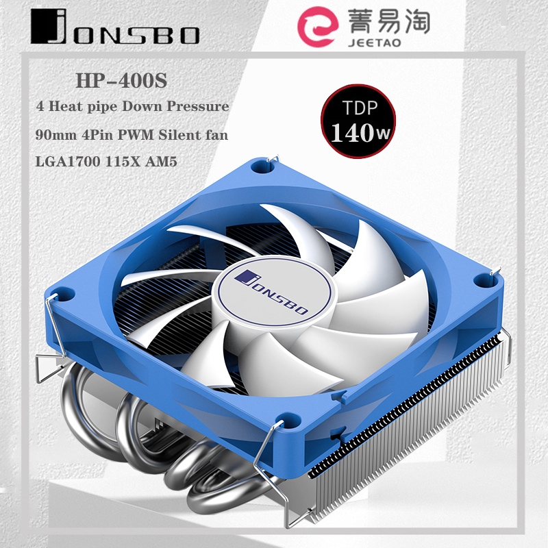 JONSBO HP-400S CPU Cooler 90mm 4Pin 4 Heat pipe Down Pressure Air ...