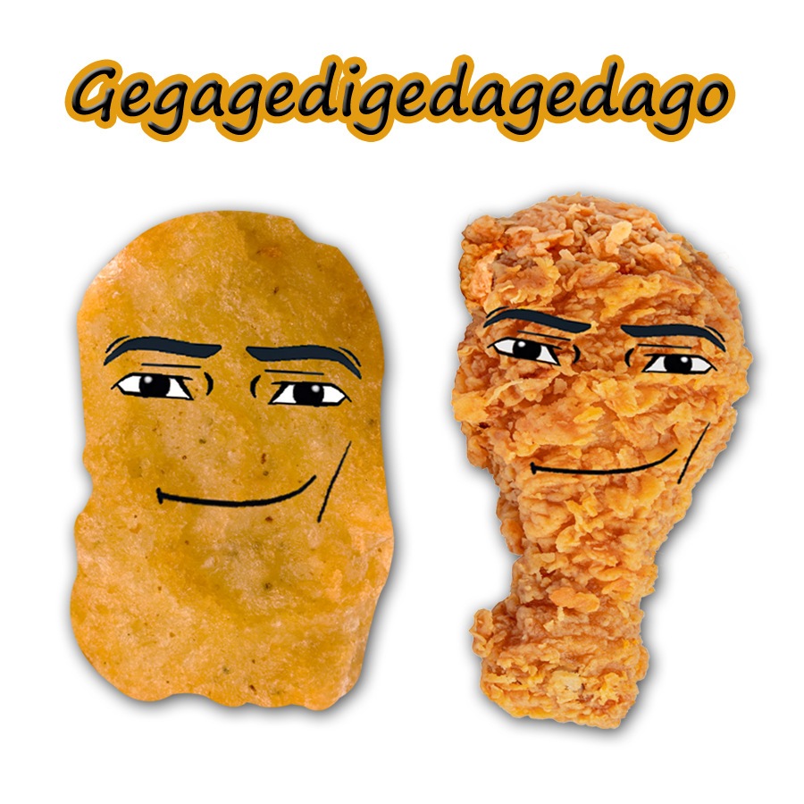 Gegagedigedagedago plush toy chicken nugget chicken wing cotton Eye Joe