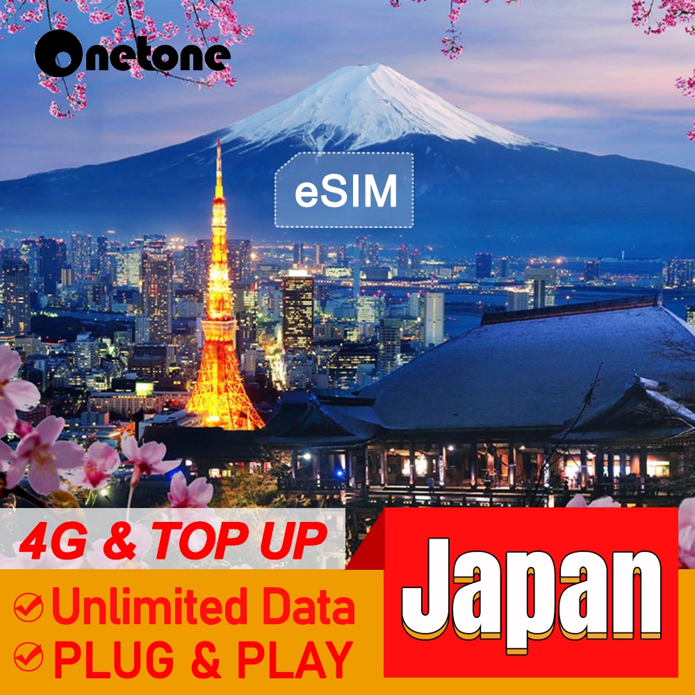 Japan 1 10Days Unlimited data eSIM 4G High Speed Japan Travel Data SIM Card Instant 24h Email Delivery