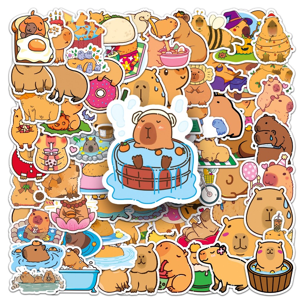 100 pcs stickers capybara capybara capybara A+B diy/waterproof/ornament ...