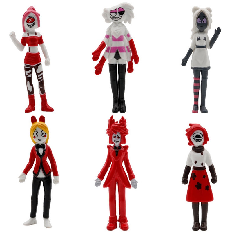 6Pcs/Set Hazbin Hotel Figure Alastor Charlie Morningstar Vaggie Anime ...