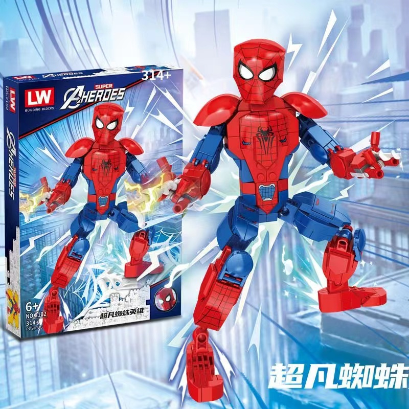Spiderman building toy sales