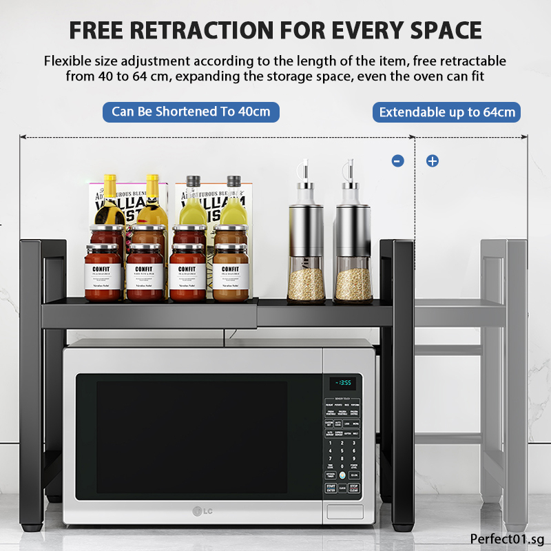 [SG Local Delivery] Adjustable Kitchen Rack Microwave Rack Kitchen ...