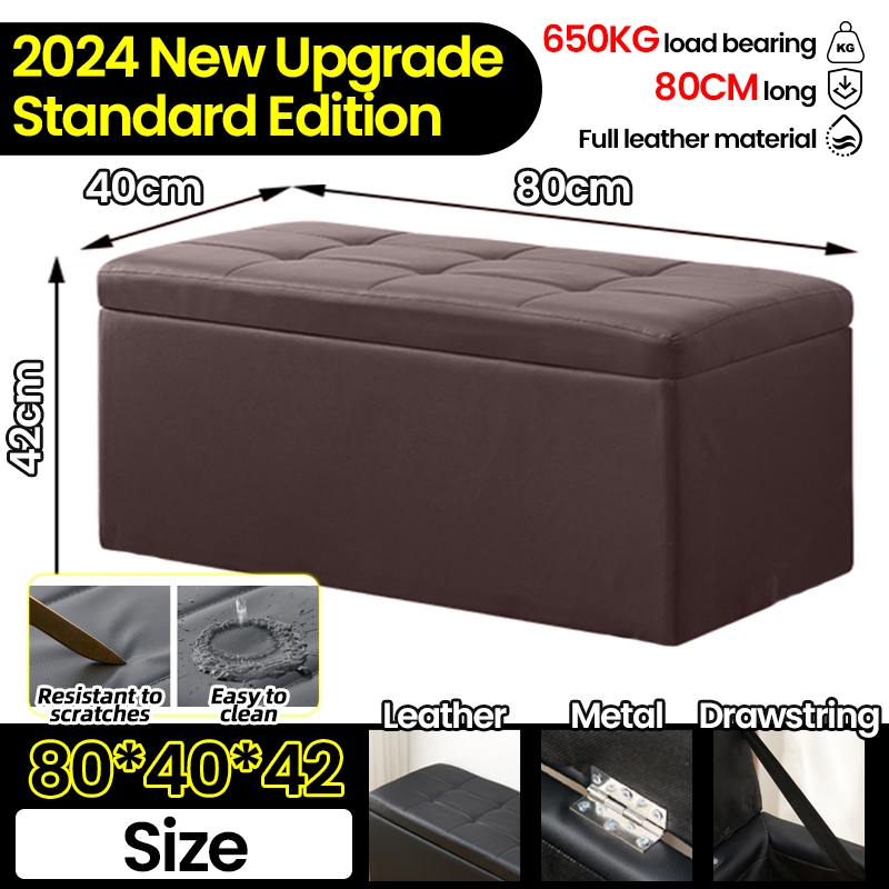 HOOA【SG Local Seller】2024 Upgrade 120cm Leather Ottoman Storage Bench
