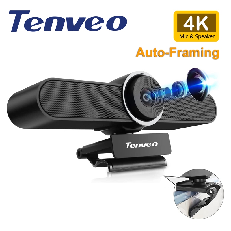 4K auto-framing all in one webcam with Sony Sensor and Built in 2 Mics ...