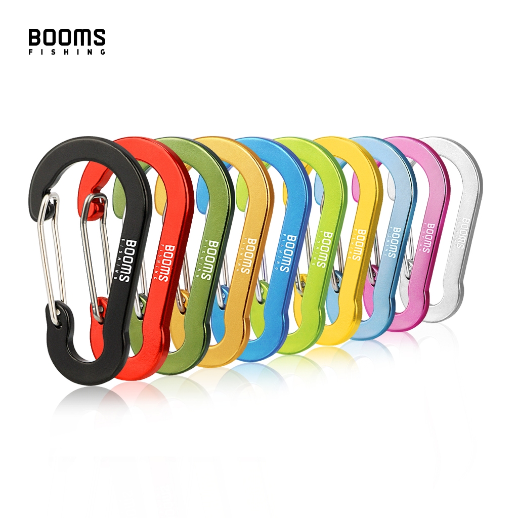 10Pcs Aluminum Carabiner Clips D Ring Caribeaner Spring Snap Hook With Keychain For Camping Hiking Gym & Outdoor Gear Set Of 10 - 18