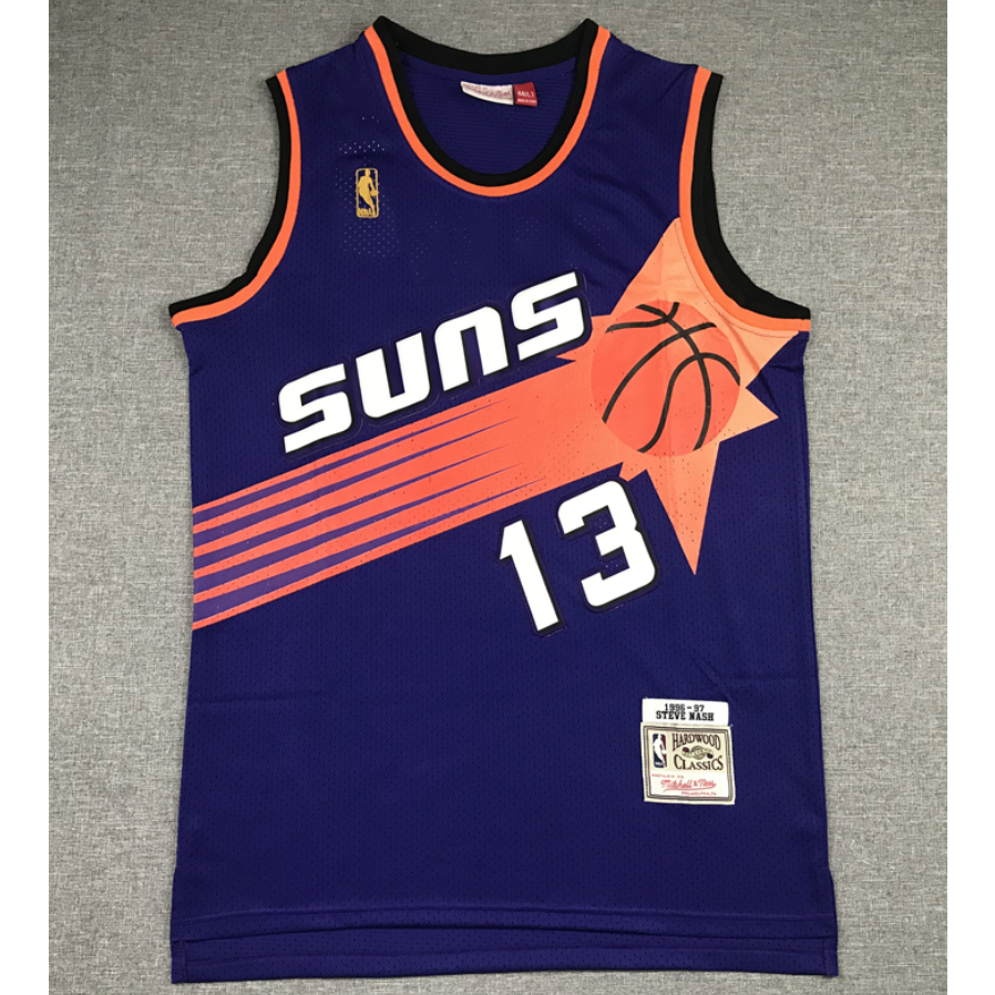 new NBA men’s Phoenix Suns #13 Steve Nash retro embroidery basketball ...