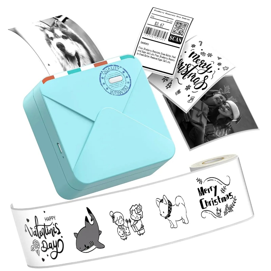 Phomemo M02S 300DPI Bluetooth Sticker Printer, Box Set