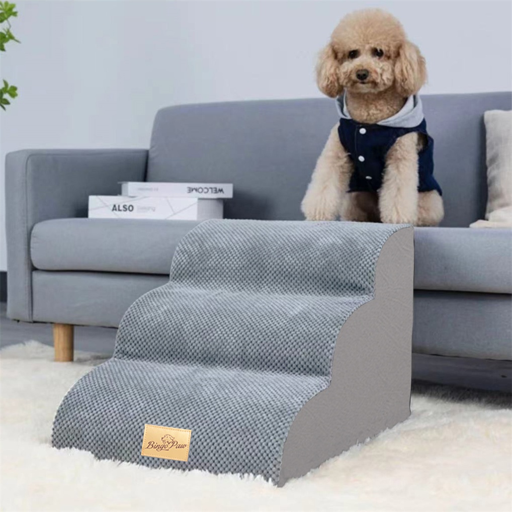 Bingopaw 3/4/ 5 Steps Pet Dog Stairs for High Beds and Sofa, High ...