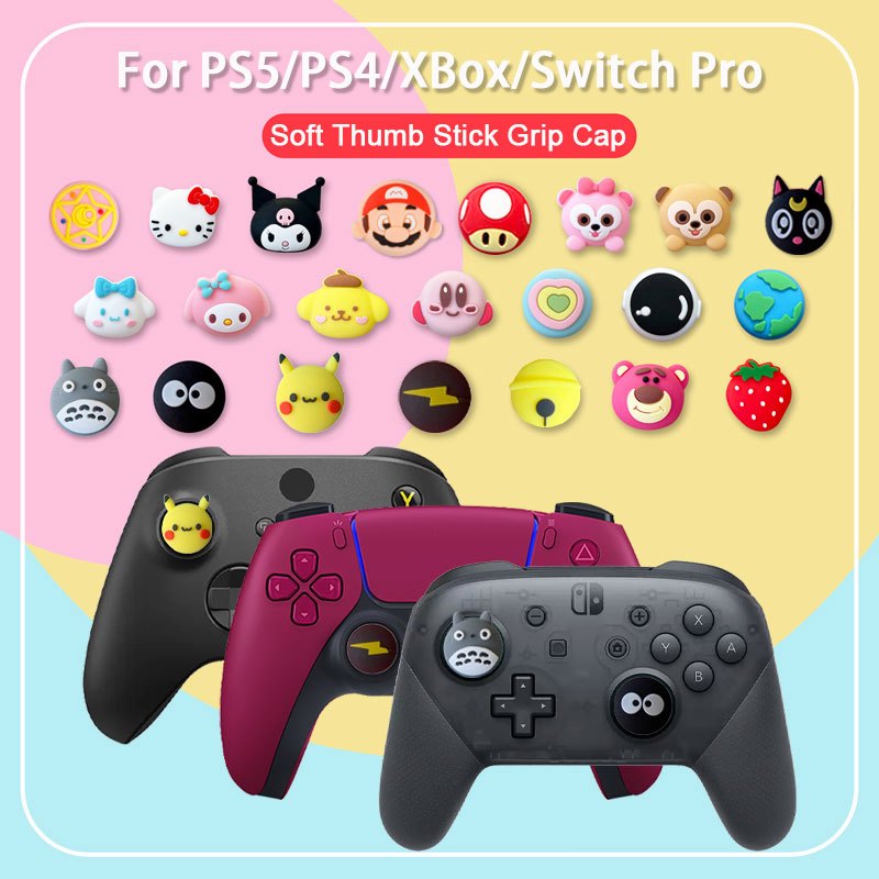 4pc Soft Silicone Thumb Stick Grip Cap For Sony Playstation