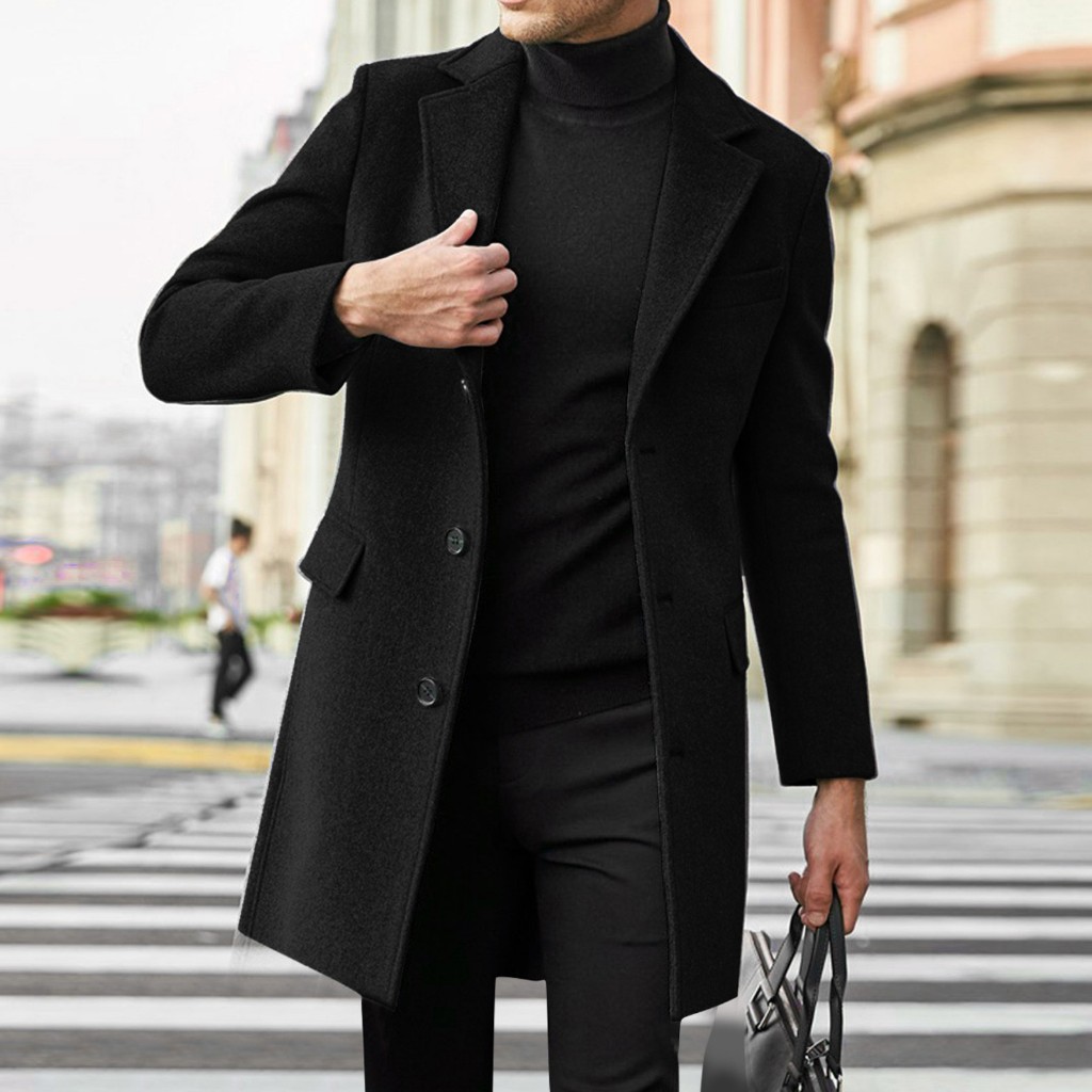 Men's mid thigh coat best sale