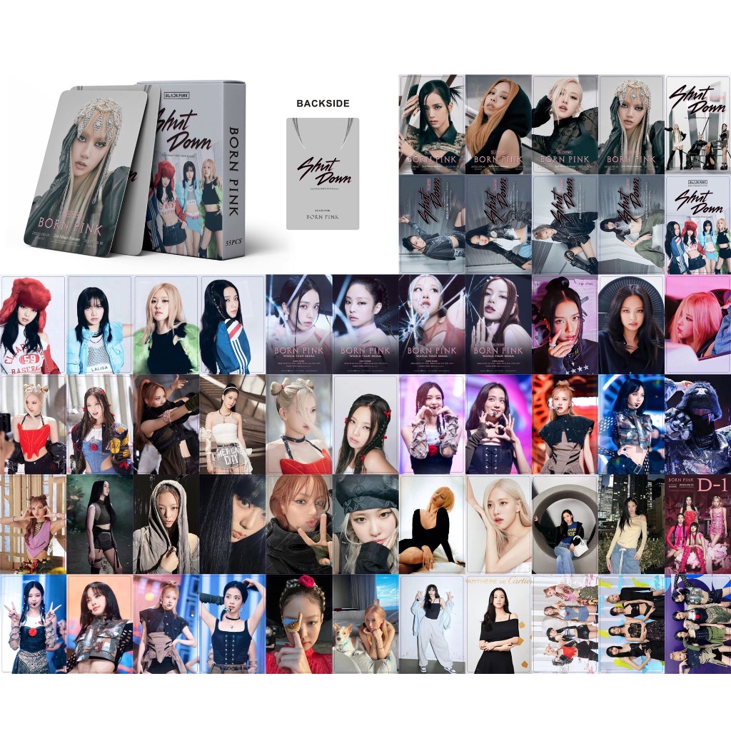 55 pcs blackpink Photocards Born Pink World Tour World Tour