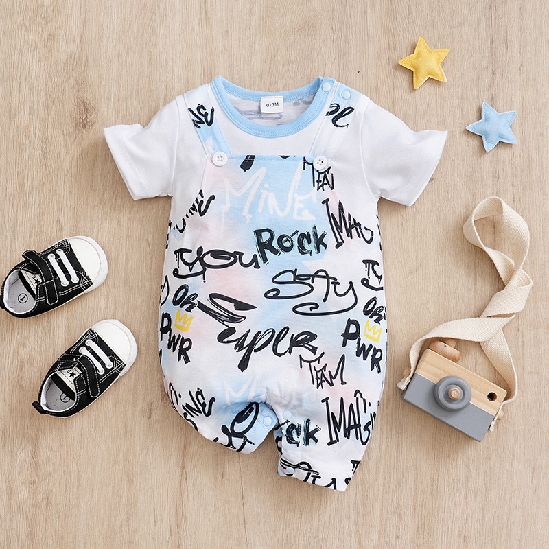 Leon two piece boys 0-3 Romper cheapest