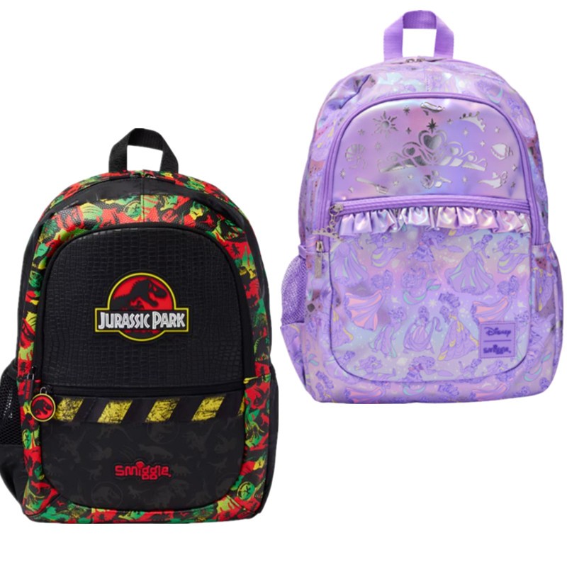 Smiggle Jurassic Park Classic Backpack Super hero dinosaur princess student boy and girl bookbag Lunch bag Shopee Singapore