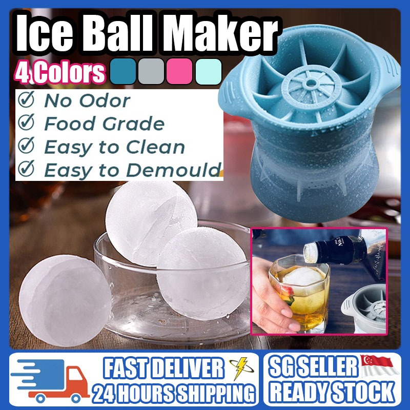 🇸🇬 SELLER Silicone Ice Ball Mold Ice Ball Makers Whiskey Ice Ball
