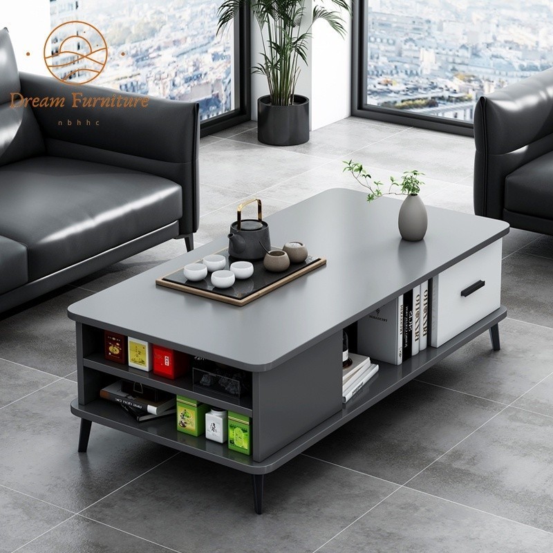 Coffee Table Simple Small Living Room Rock Plate Light Luxury Tea Table ...