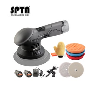 SPTA Cordless Car Polisher 12V 6 Speed Adjustable DA Car Polishing Machine Dual Action Buffer Polisher 2pcs 2.0Ah Lithium Battery Shopee Singapore