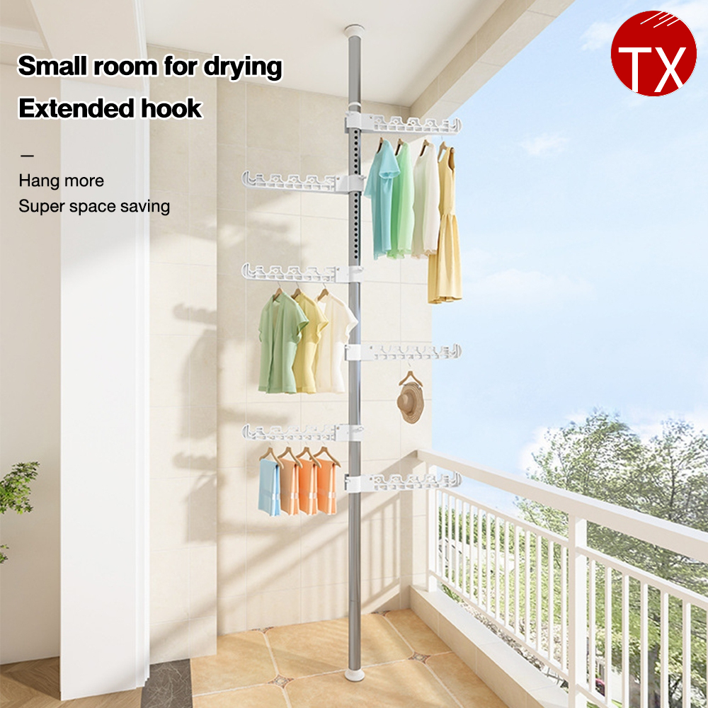 Adjustable Floor To Ceiling Hanger No Drilling clothes drying rack