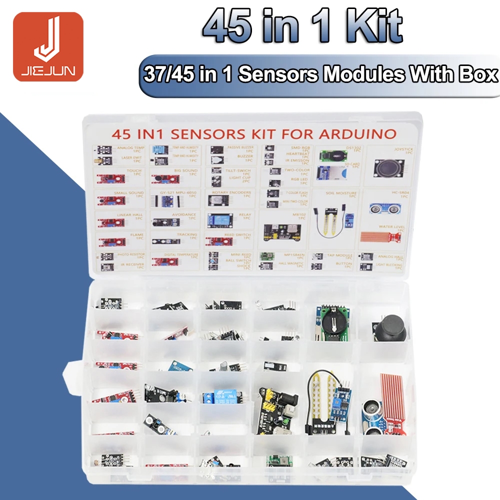 45 in 1 Sensors Modules Learning Starter Kit For Arduino Raspberry Pi ...