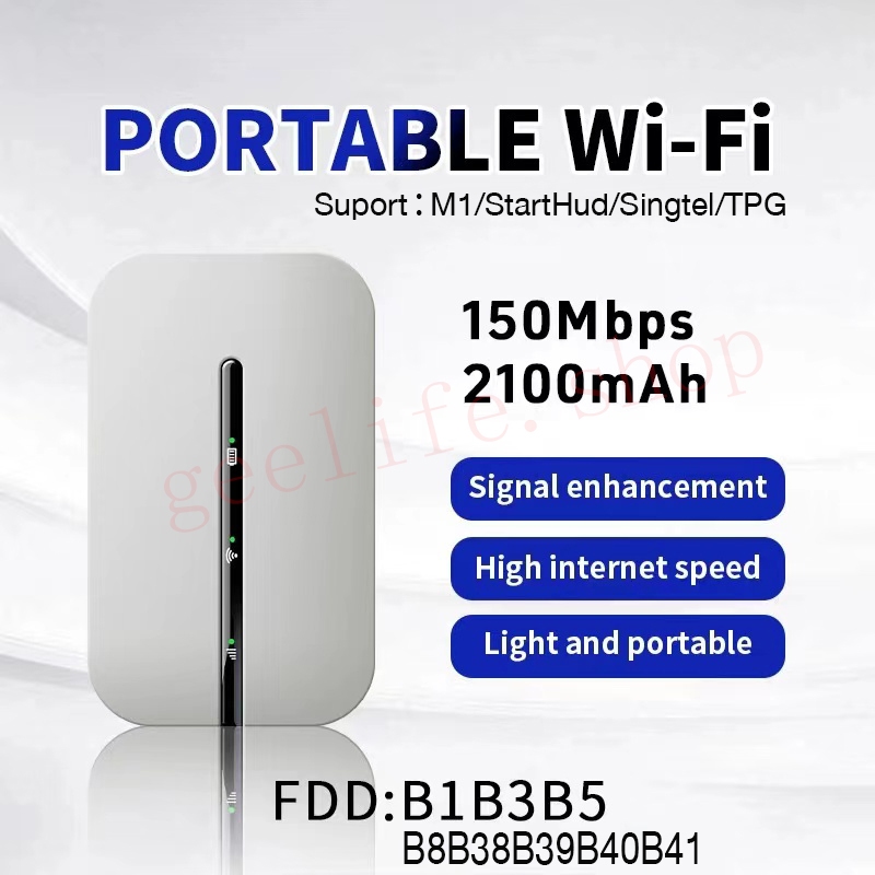 4G SIM Router Wifi MiFi 150Mbps battery 2100mah Modem Car Mobile Wifi ...
