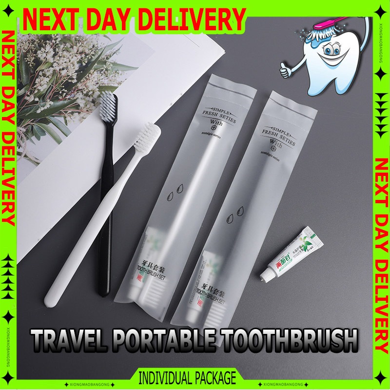 【SG Stocks】Hotel Disposable Soft-Bristle Toothbrush Toothpaste Set ...