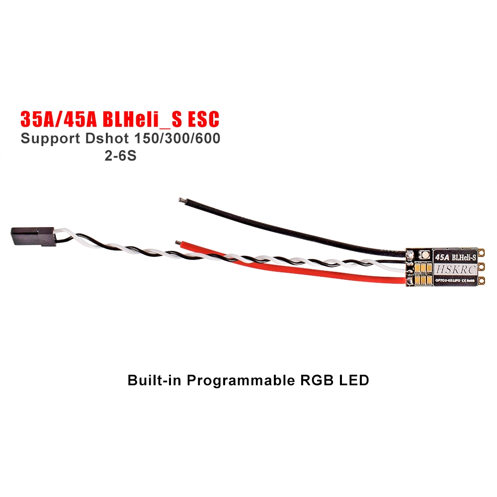 FPVDrone Waterproof 35A ESC 2~3S Brushed Electric Speed Controller 5V/2A Bec For 1/14 1/16 1/18 RC Car Truck