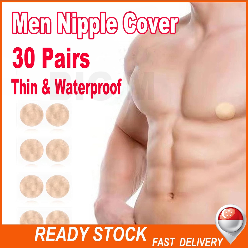 SG Ready Stock 30 Pairs Men Nipple Cover Nipple Sticker Men Disposable ...