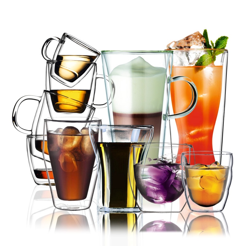 bodum Cup CANTEEN Coffee Cup Microwave Safe Clear Glass Cup High