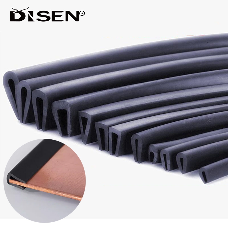 1M U Shape Rubber Guard Seal Strip Car Door Edge Protector Strips Black ...